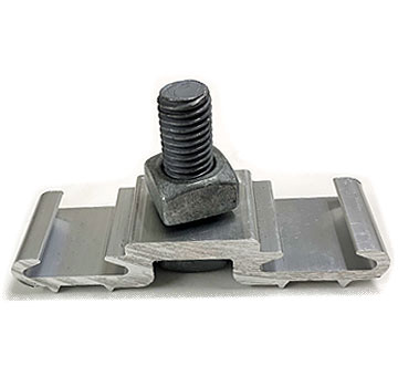 MNT24X133X38X2: Heavy Duty Aluminum Mounting Plates, 1-1/4 x 0.044 inch, with 2-inch Bolts (Box/25)
